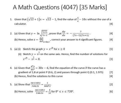 O Level Paper 1 (pdf) O Level Paper 2 (pdf). . Maths o level questions
